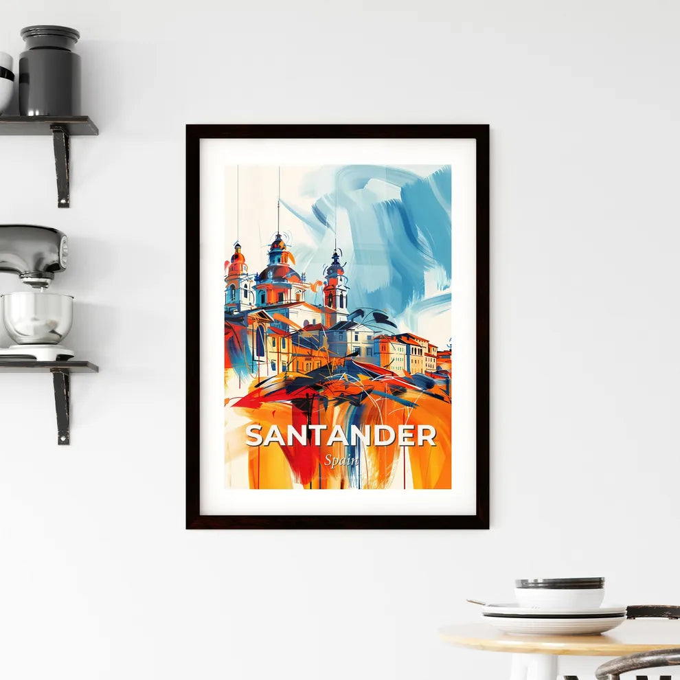 Vibrant Santander, Spain Framed Print