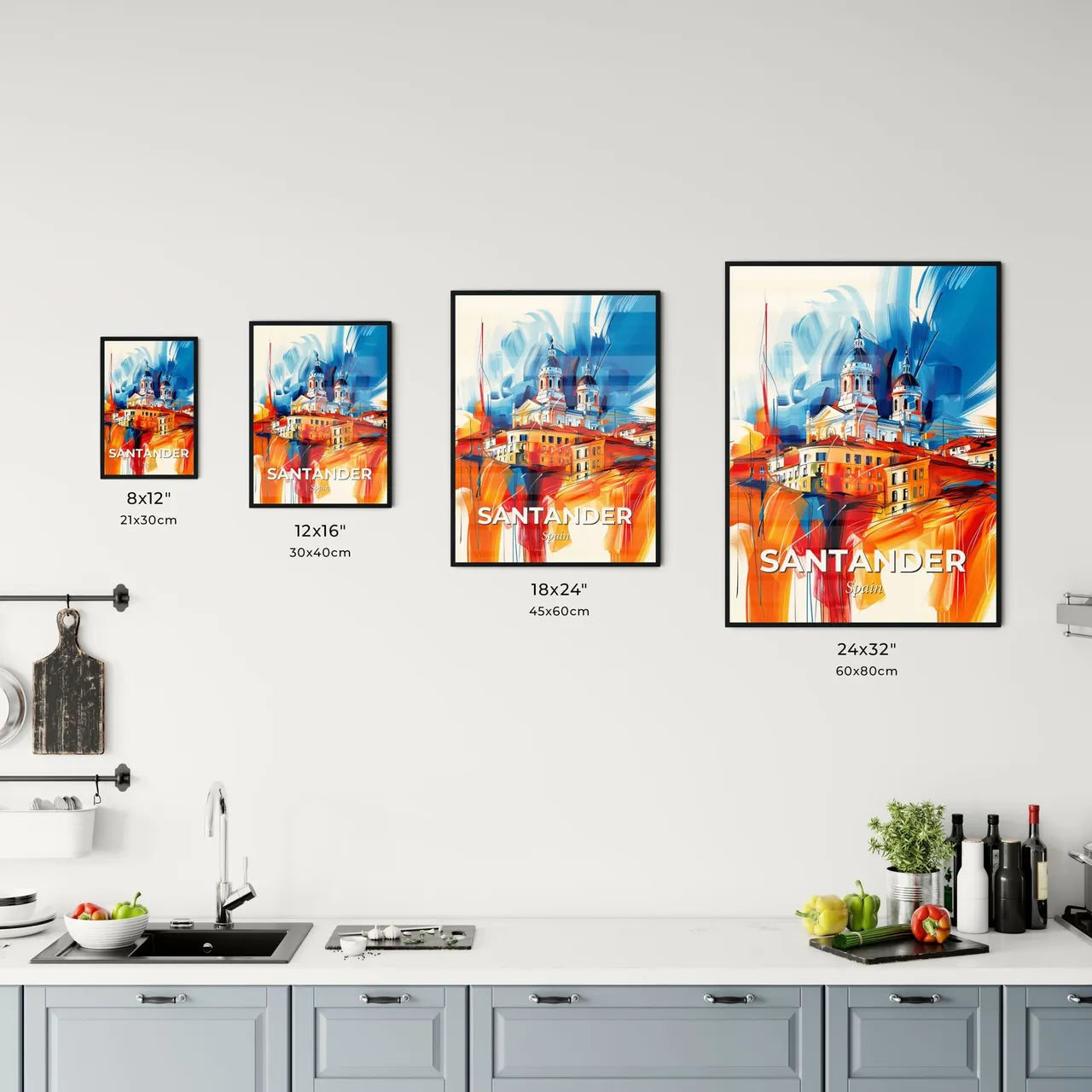 Vibrant Santander, Spain Kitchen Art