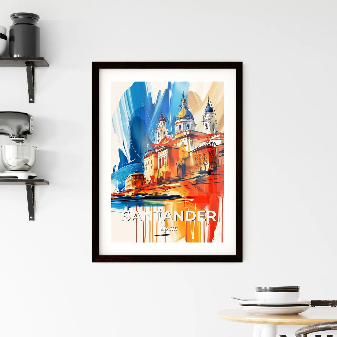 Vibrant Santander, Spain Framed Print