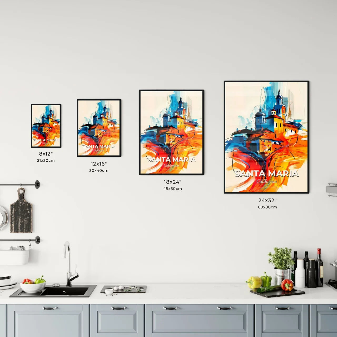 Vibrant Santa Maria, California Kitchen Art