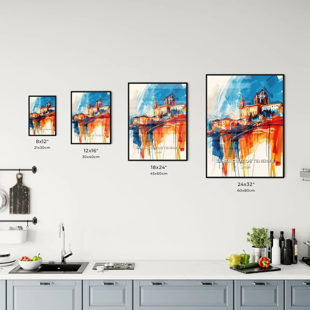 Vibrant Santa Cruz De Tenerife, Spain Kitchen Art
