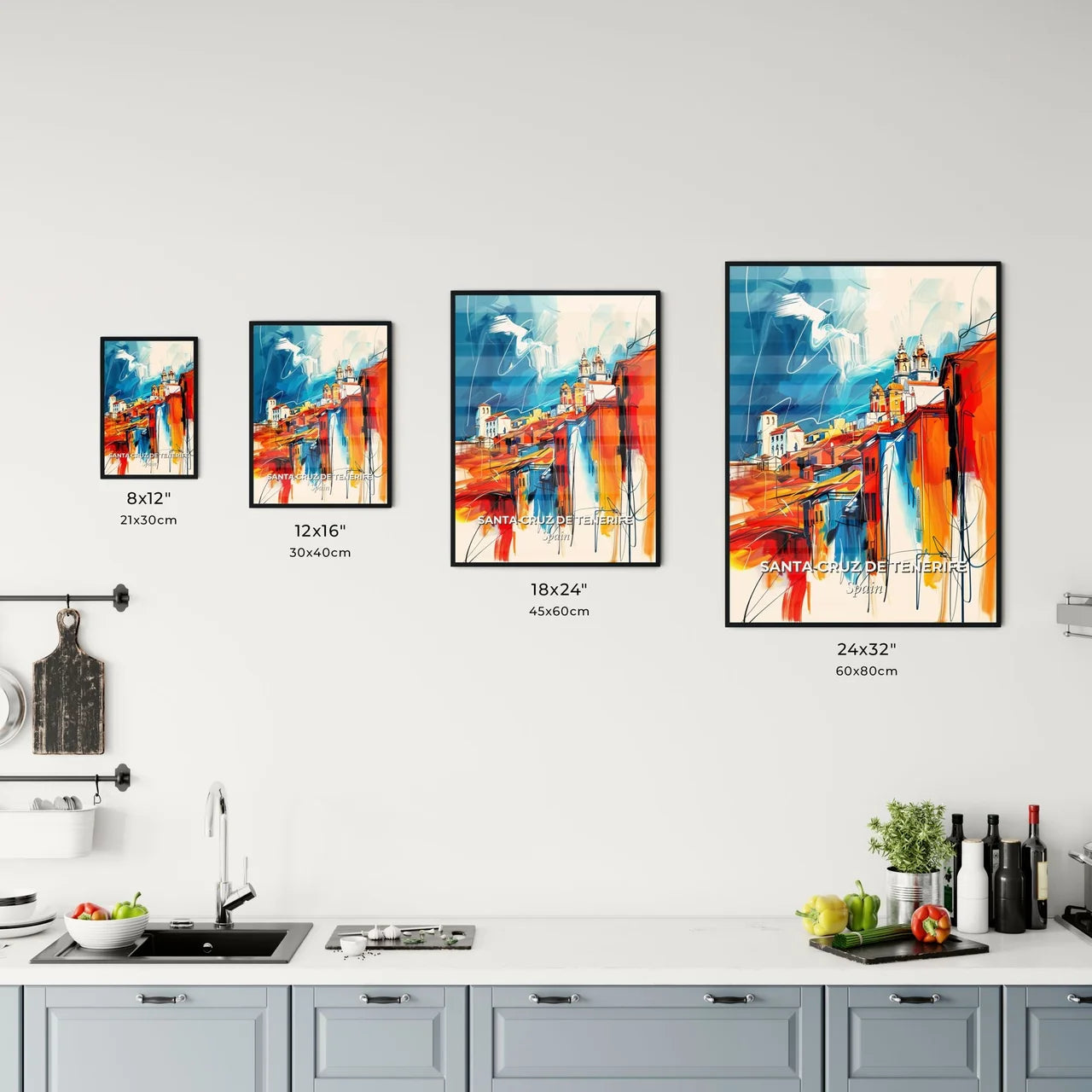 Vibrant Santa Cruz De Tenerife, Spain Kitchen Art