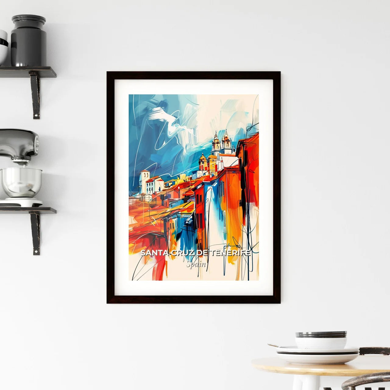 Vibrant Santa Cruz De Tenerife, Spain Framed Print