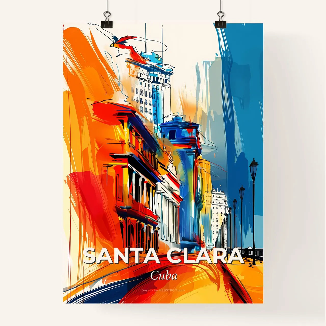 Vibrant Santa Clara, Cuba Poster