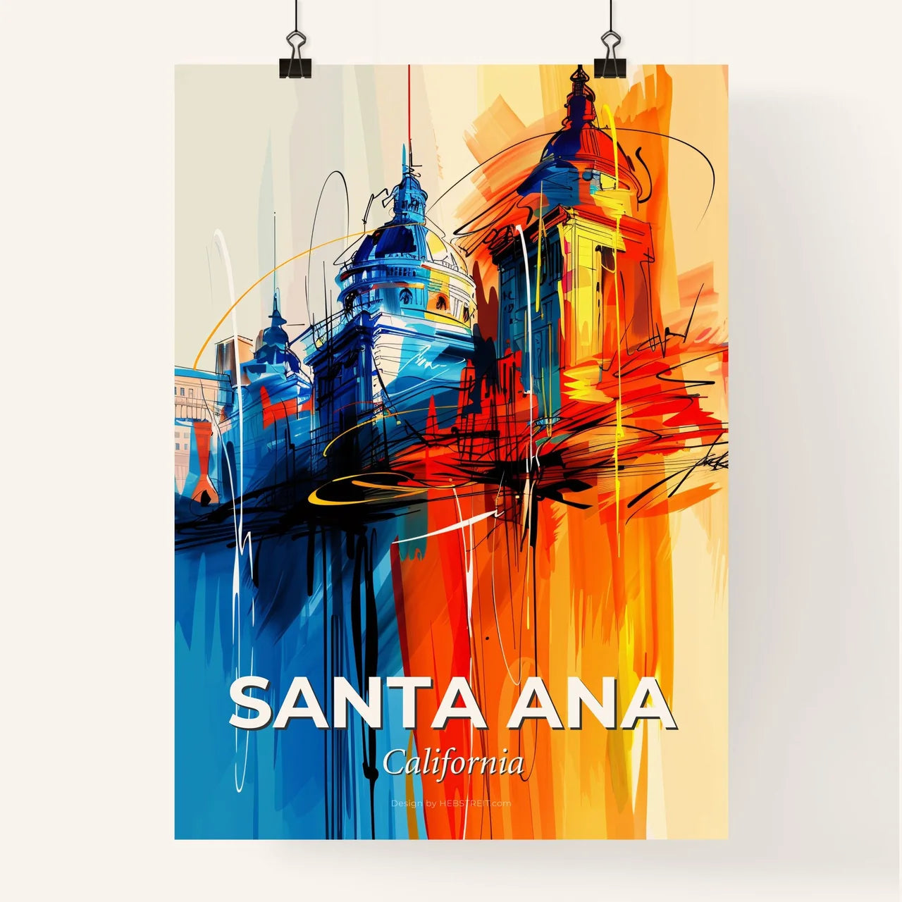 Vibrant Santa Ana, California Poster
