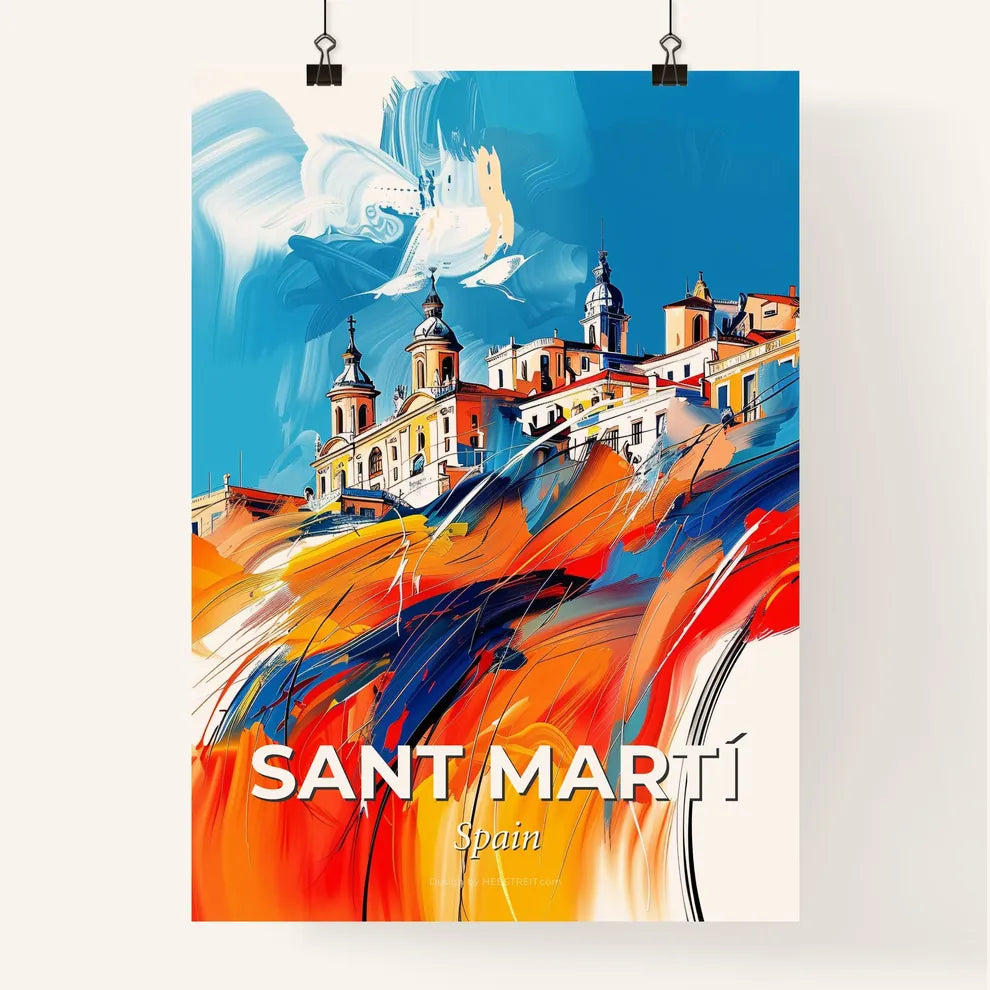 Vibrant Sant Martí, Spain Poster
