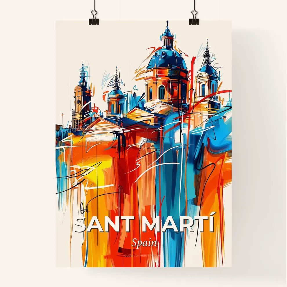 Vibrant Sant Martí, Spain Poster