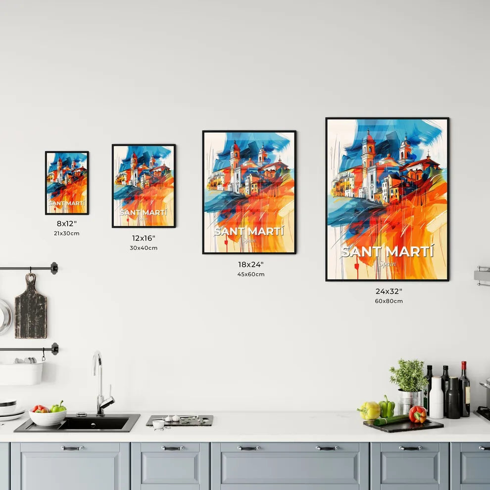 Vibrant Sant Martí, Spain Kitchen Art