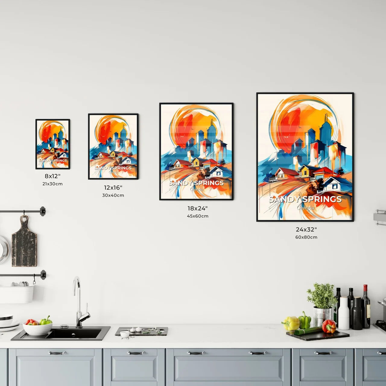 Vibrant Sandy Springs, Georgia Kitchen Art