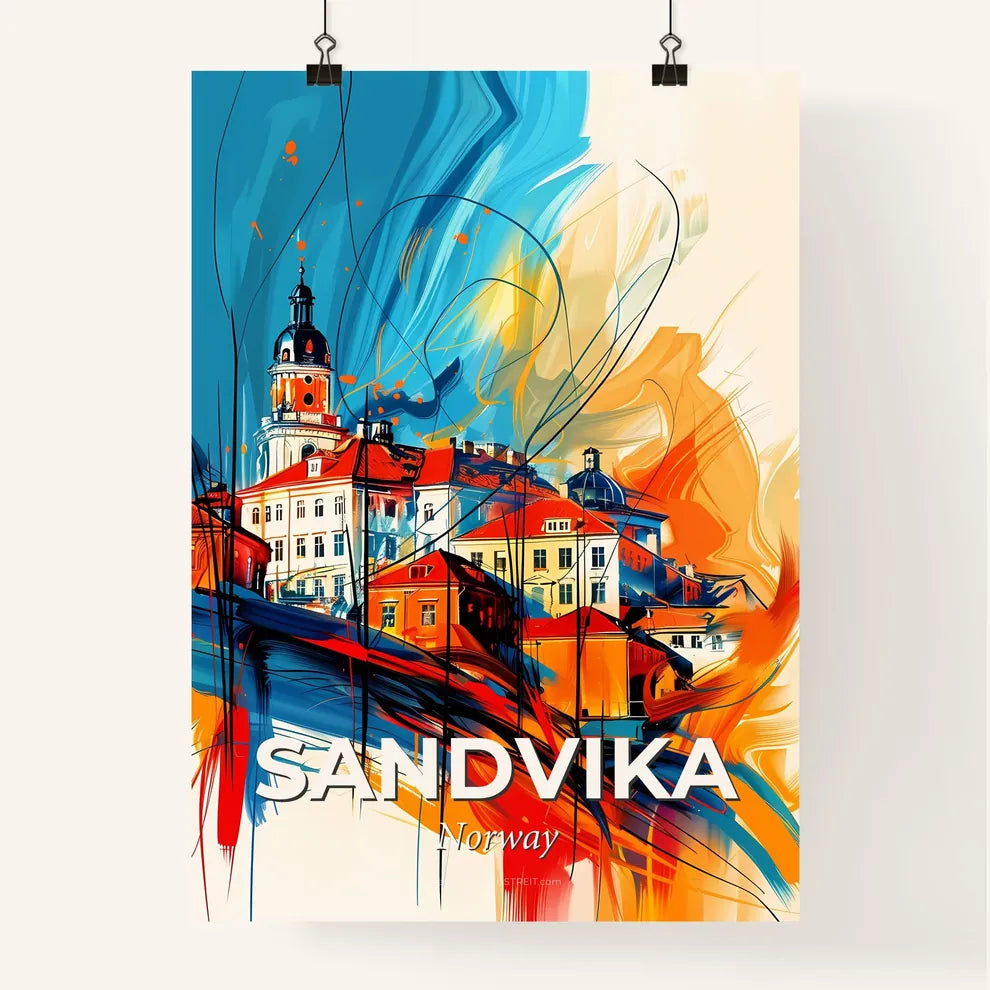Vibrant Sandvika, Norway Poster