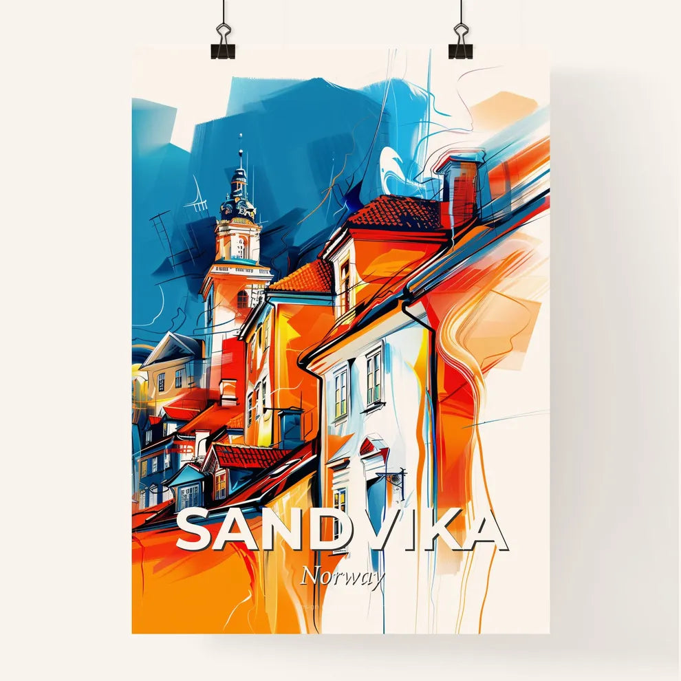 Vibrant Sandvika, Norway Poster