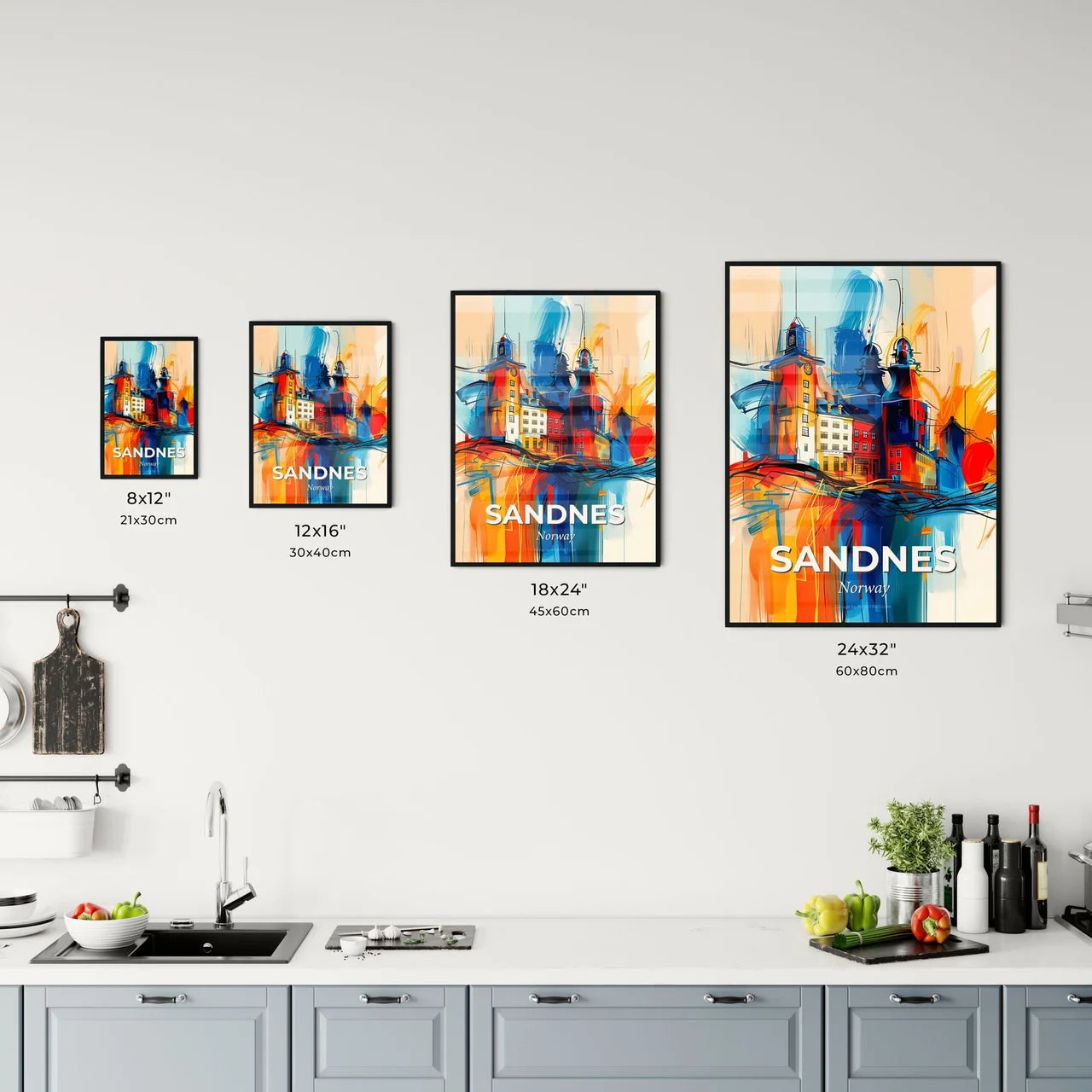 Vibrant Sandnes, Norway Kitchen Art