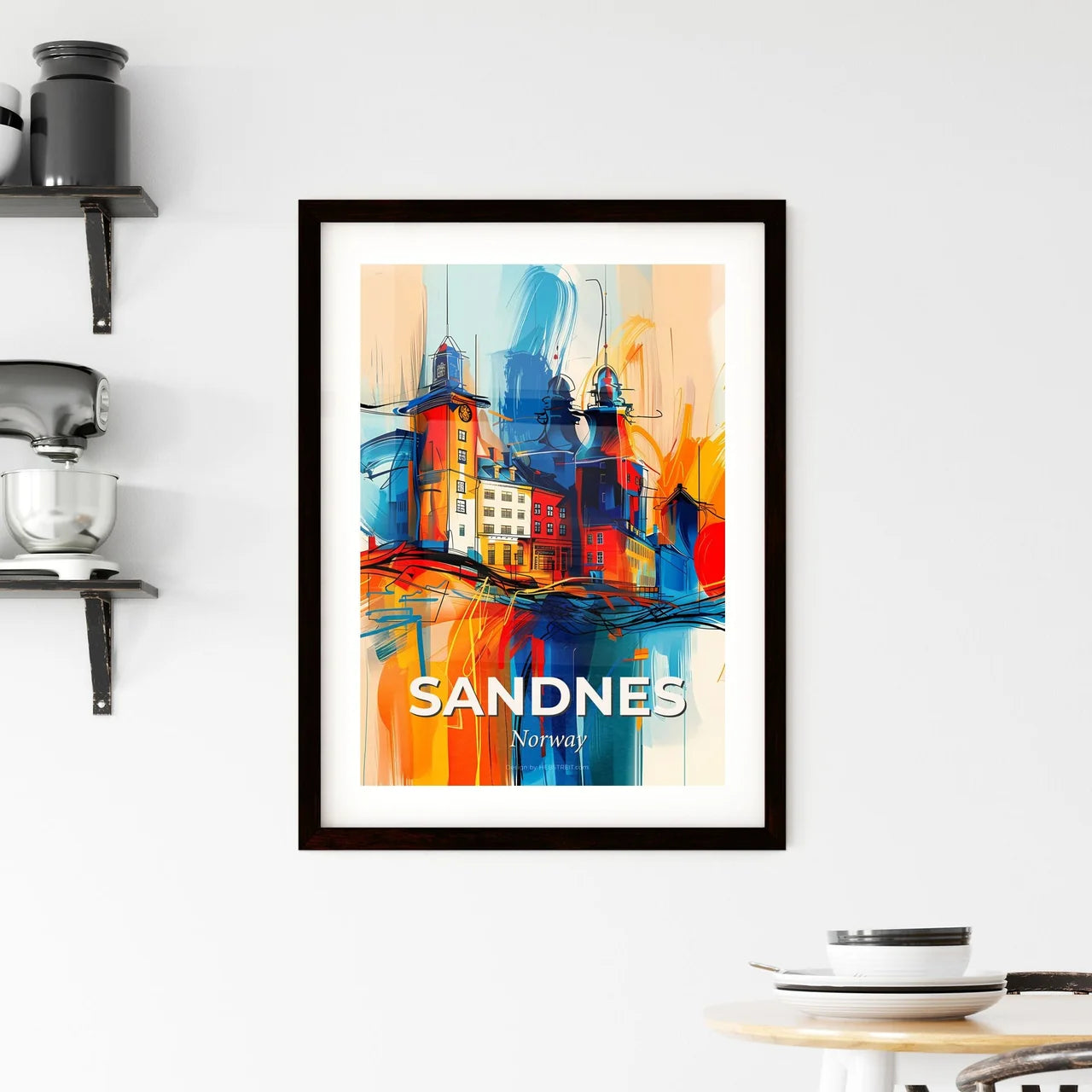 Vibrant Sandnes, Norway Framed Print
