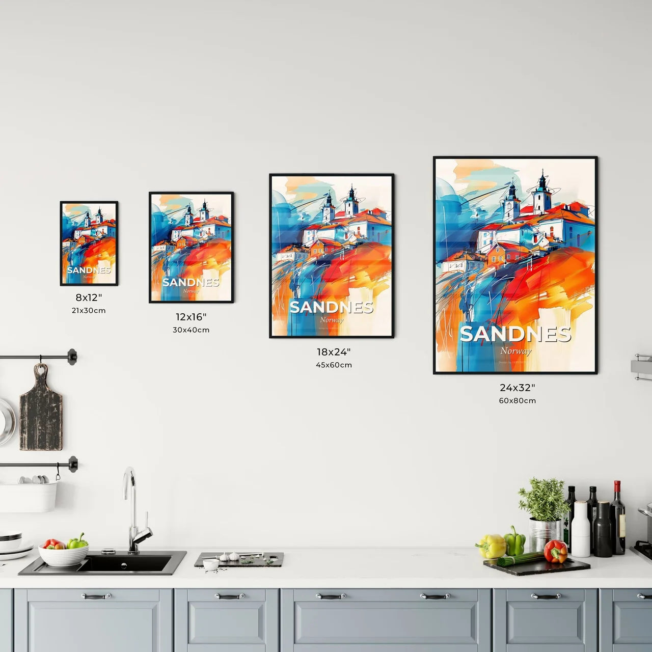 Vibrant Sandnes, Norway Kitchen Art