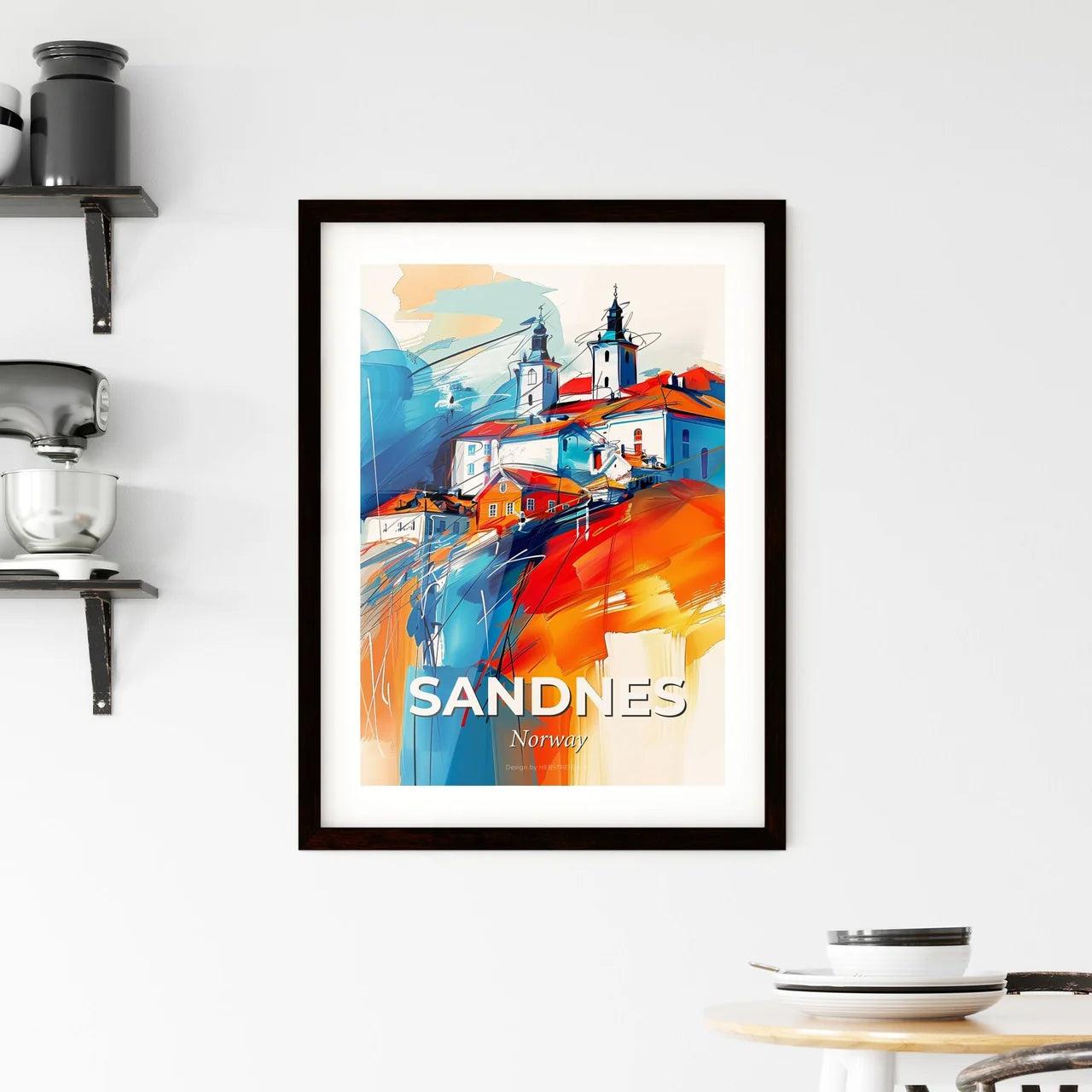 Vibrant Sandnes, Norway Framed Print