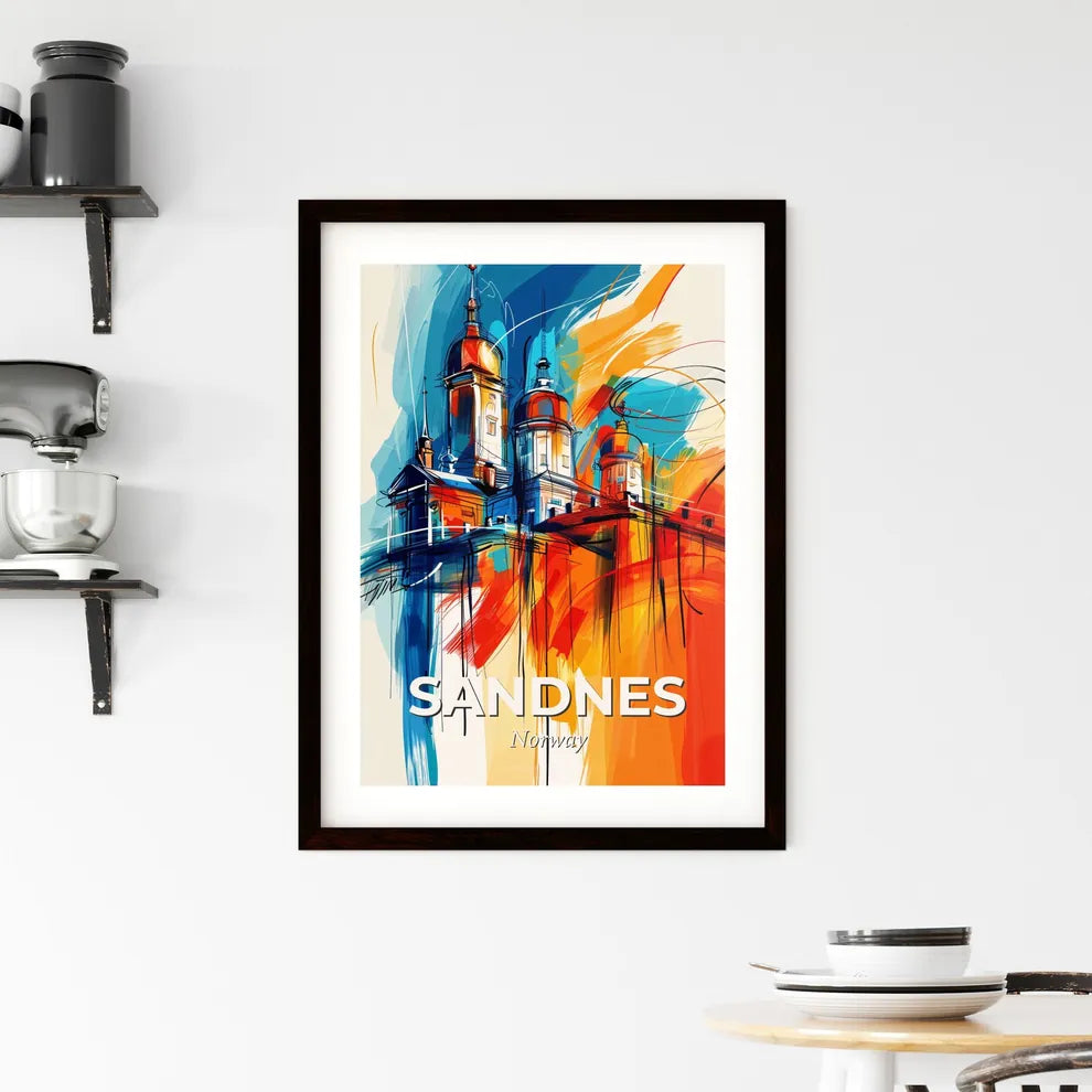 Vibrant Sandnes, Norway Framed Print