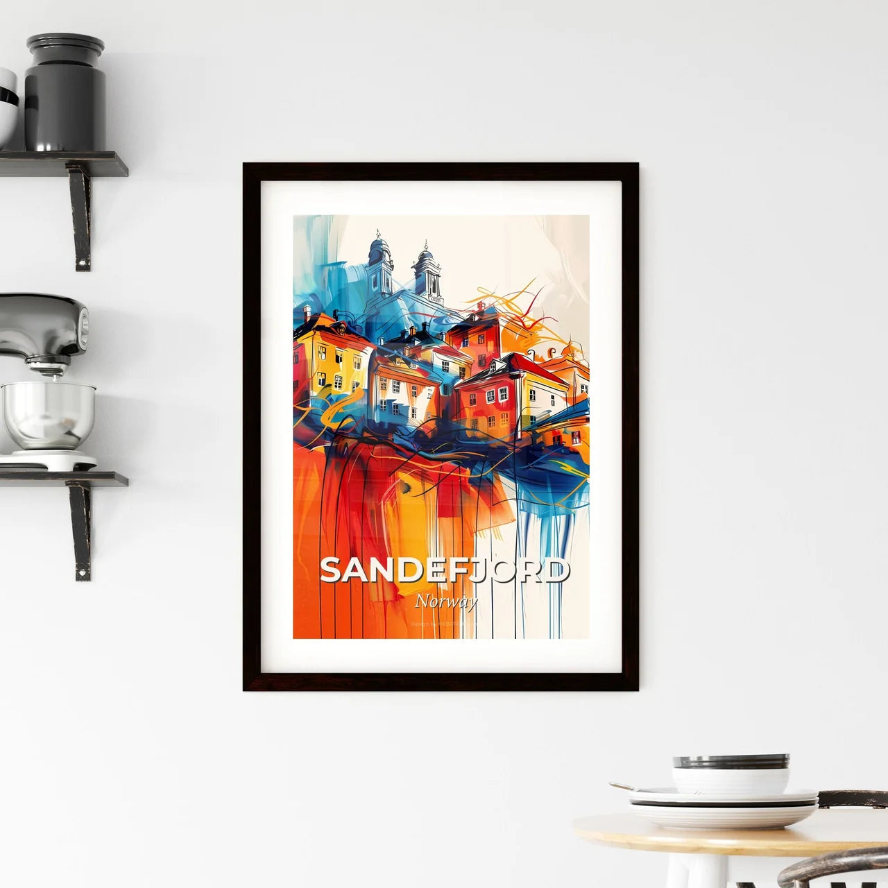 Vibrant Sandefjord, Norway Framed Print