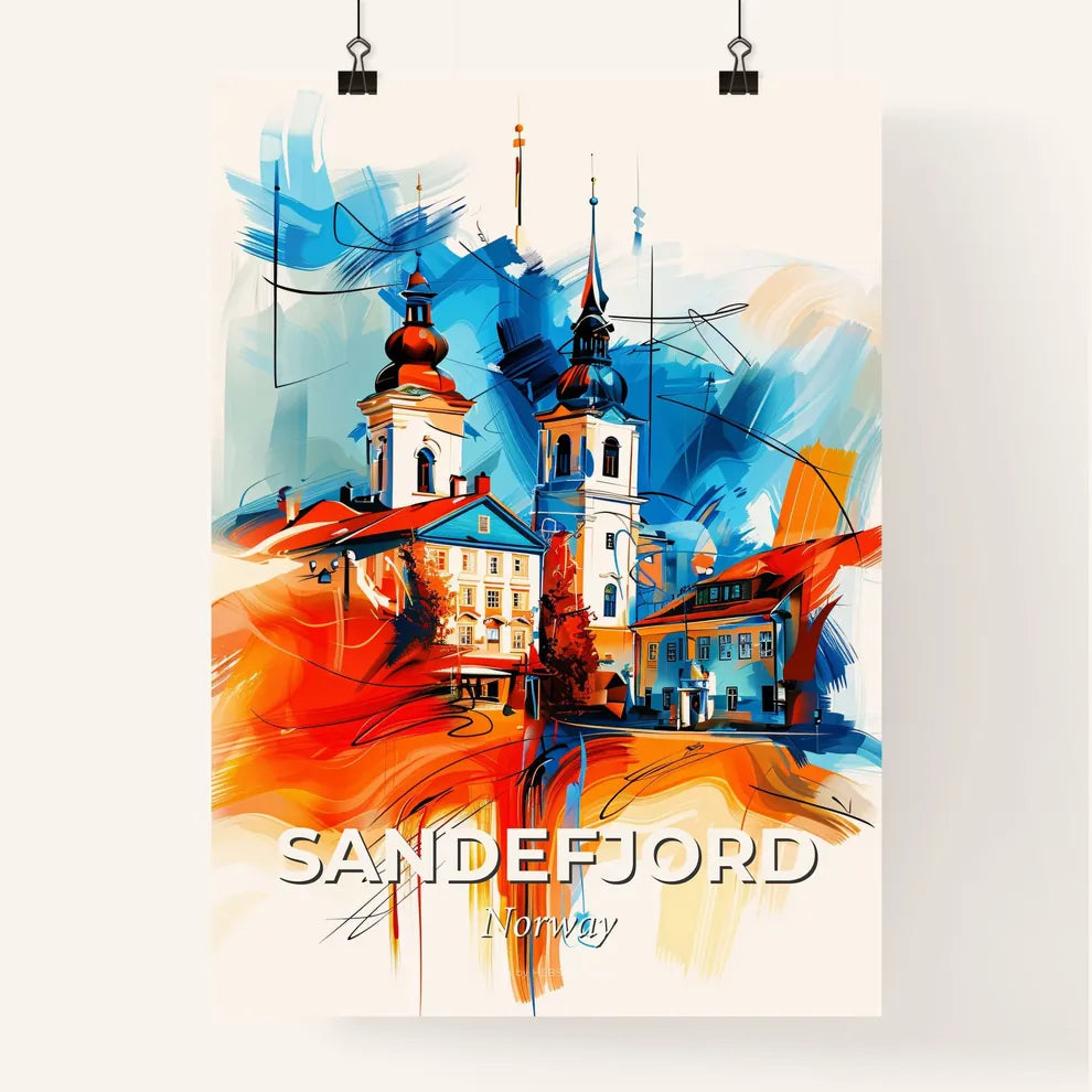 Vibrant Sandefjord, Norway Poster