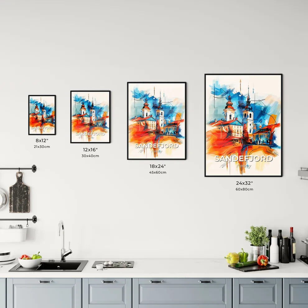 Vibrant Sandefjord, Norway Kitchen Art