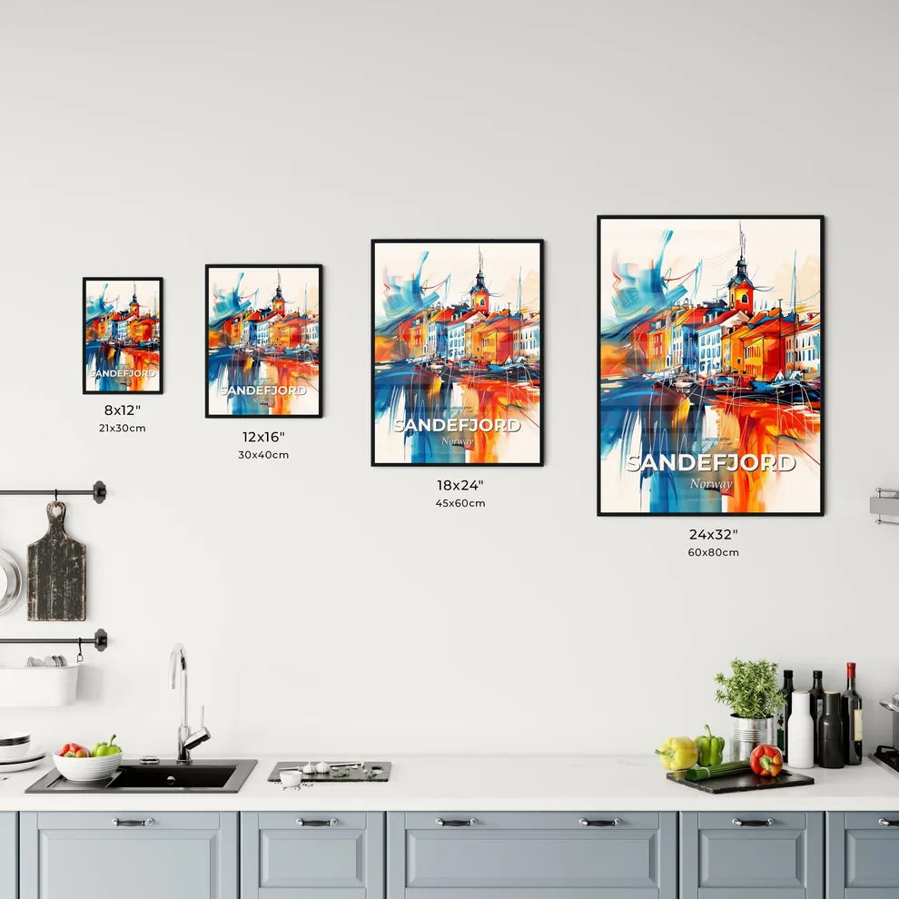 Vibrant Sandefjord, Norway Kitchen Art