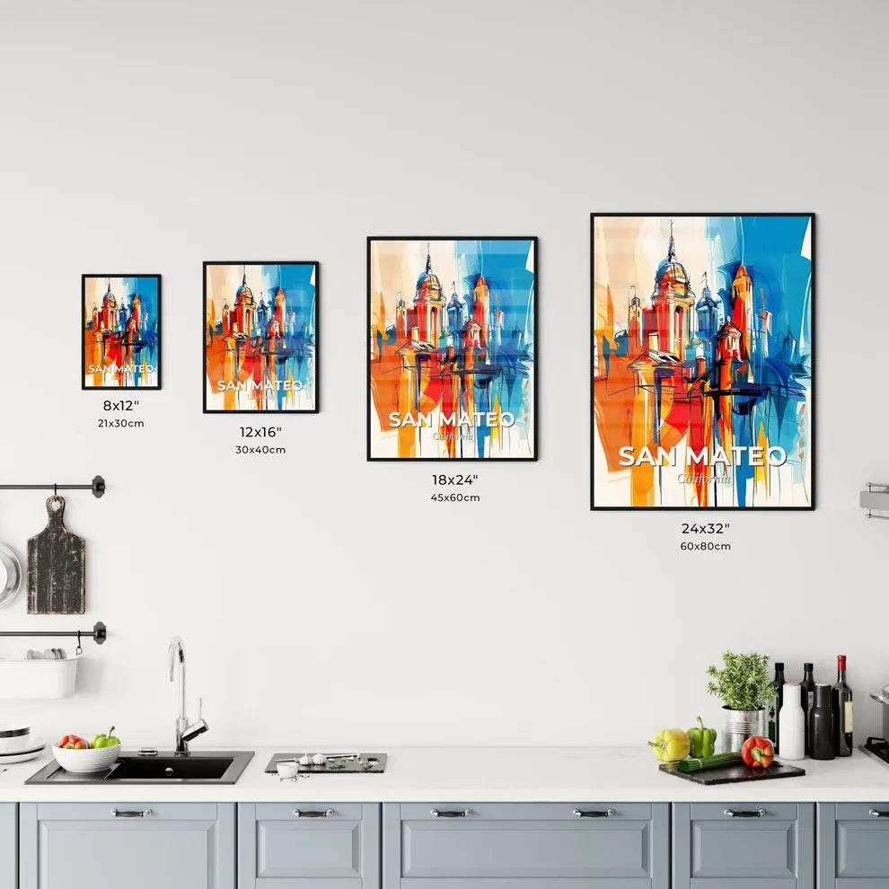 Vibrant San Mateo, California Kitchen Art