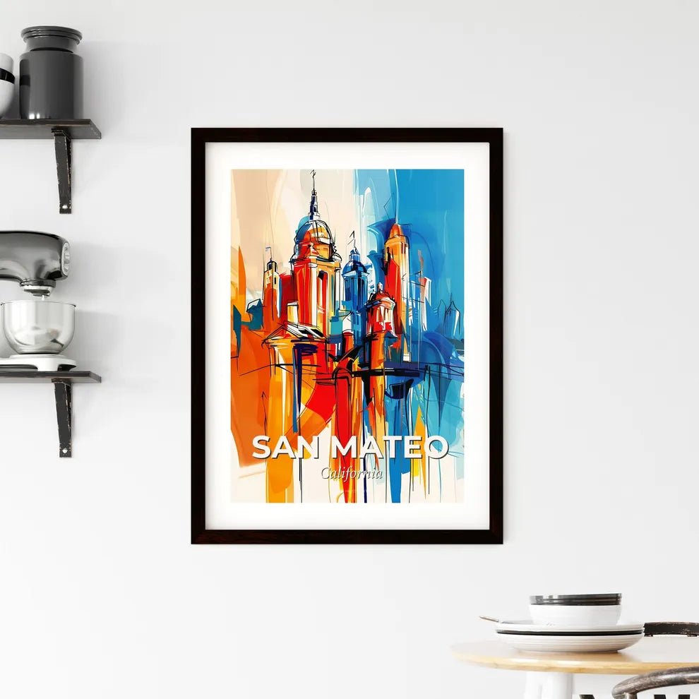Vibrant San Mateo, California Framed Print