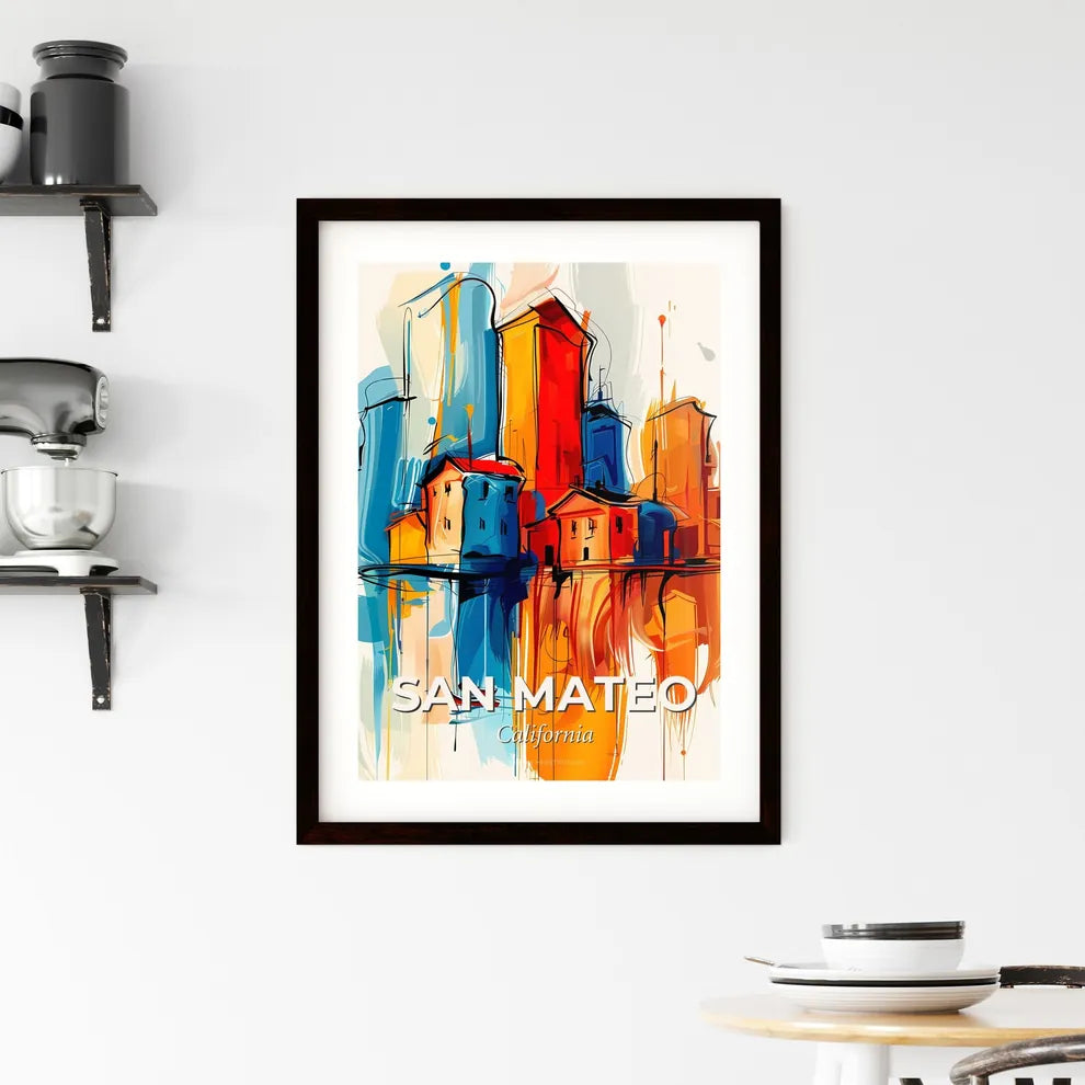 Vibrant San Mateo, California Framed Print