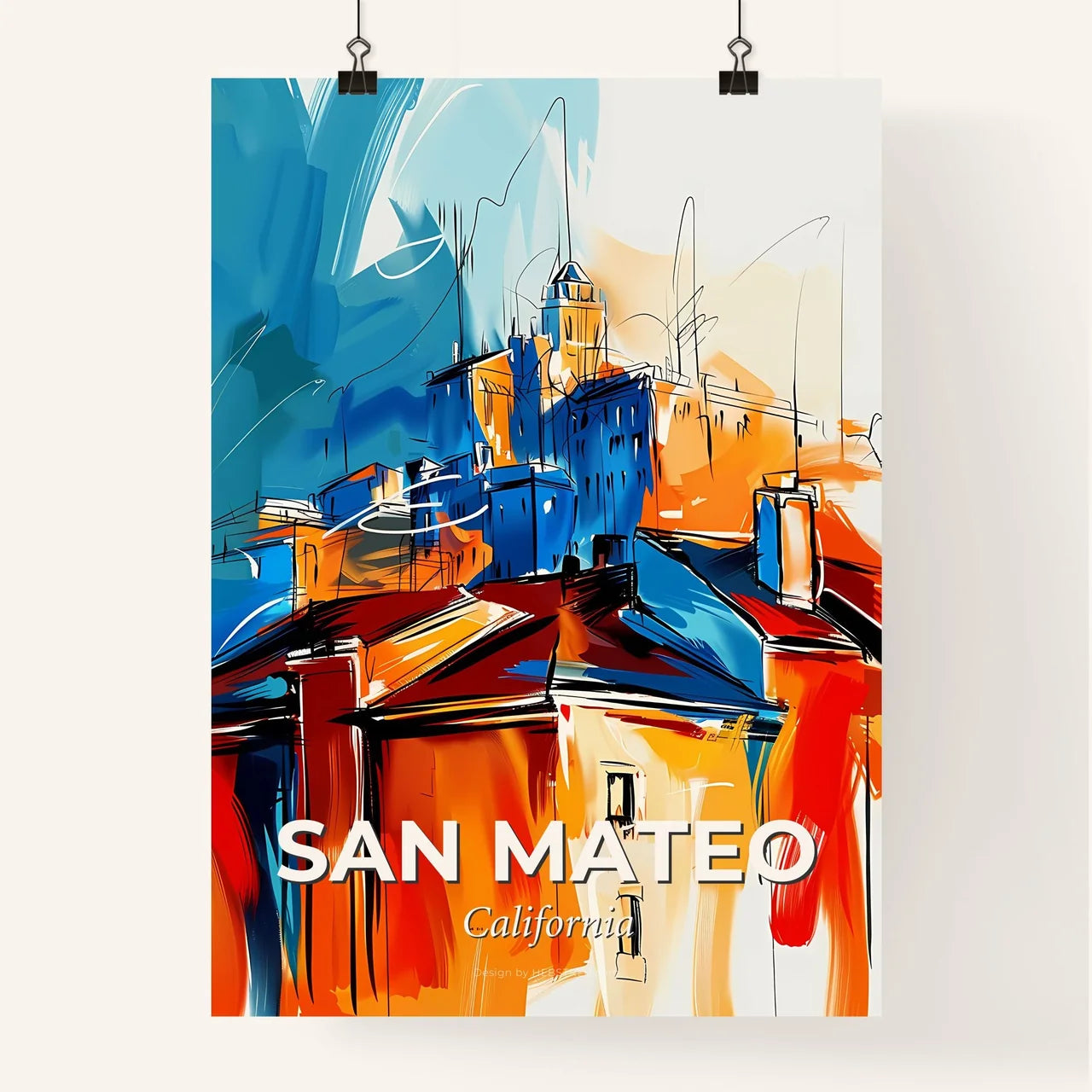Vibrant San Mateo, California Poster