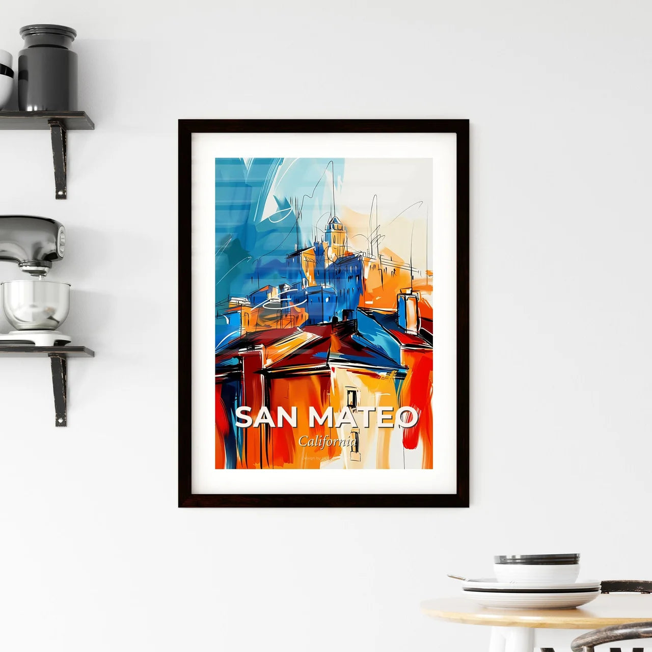 Vibrant San Mateo, California Framed Print