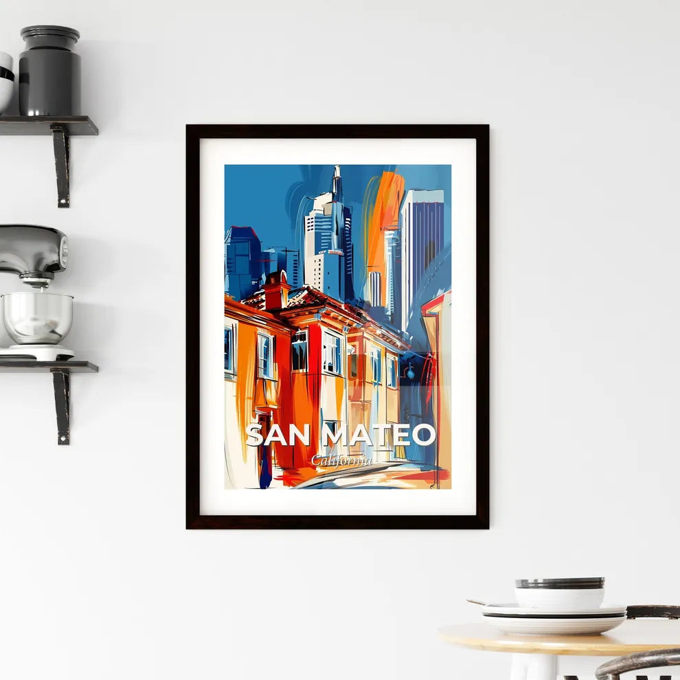 Vibrant San Mateo, California Framed Print