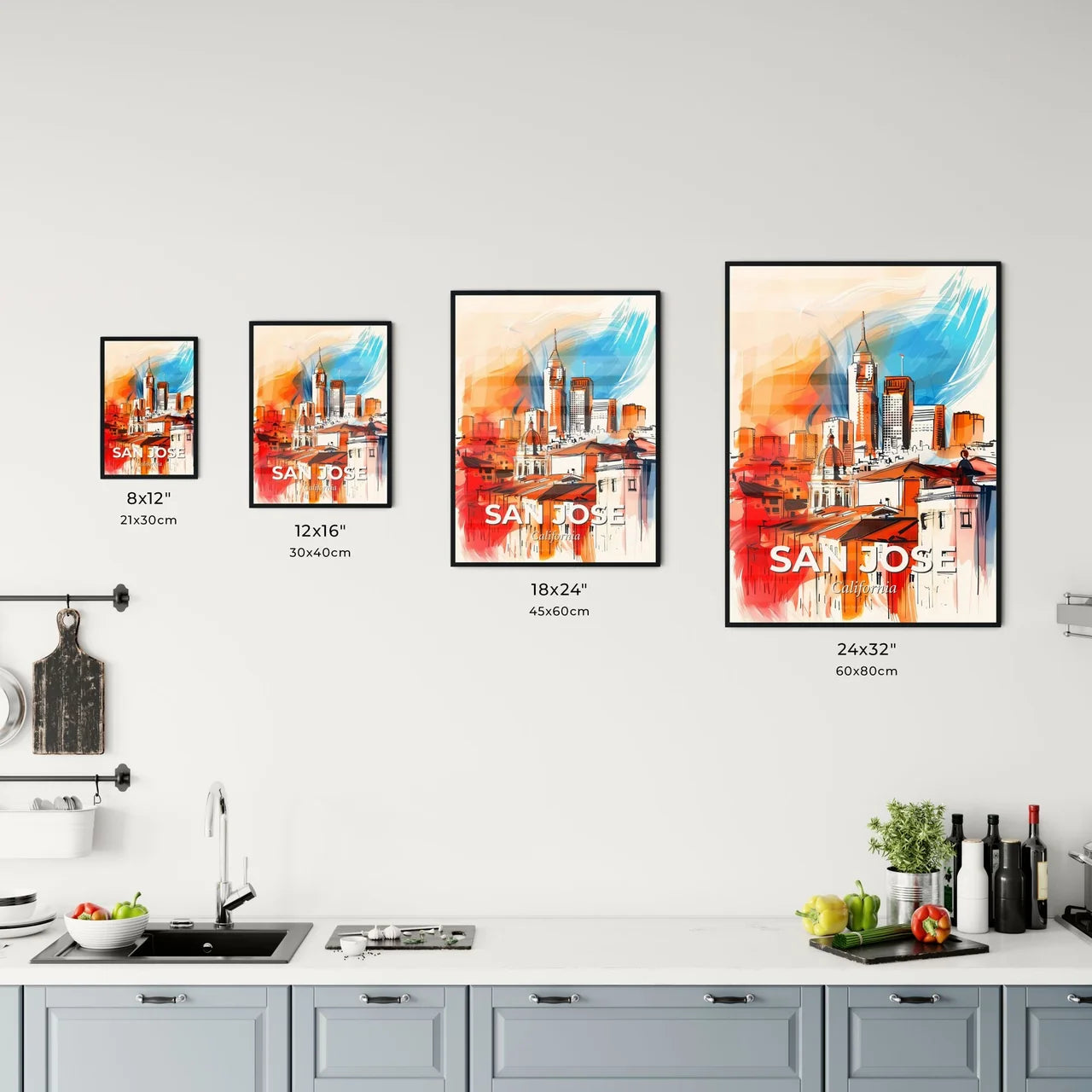 Vibrant San Jose, California Kitchen Art