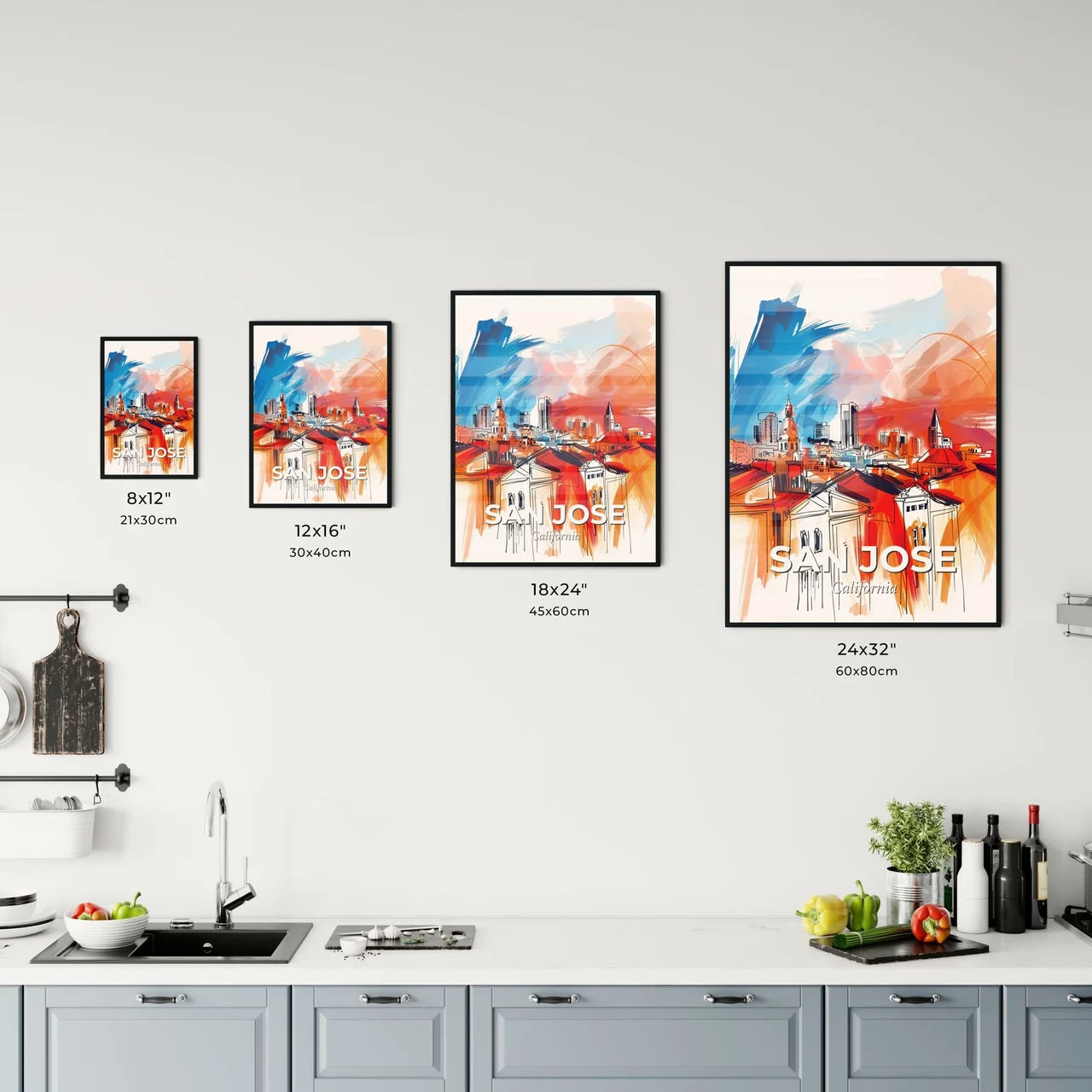 Vibrant San Jose, California Kitchen Art