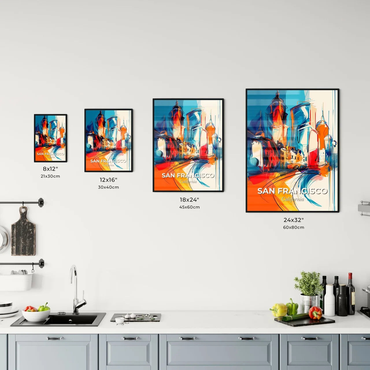 Vibrant San Francisco, California Kitchen Art