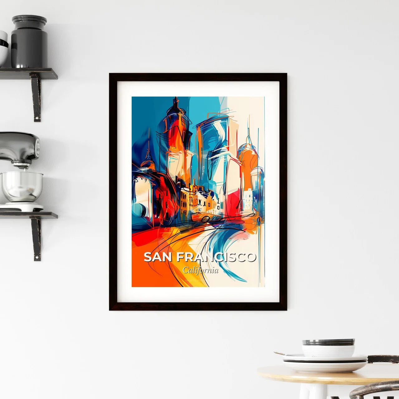 Vibrant San Francisco, California Framed Print