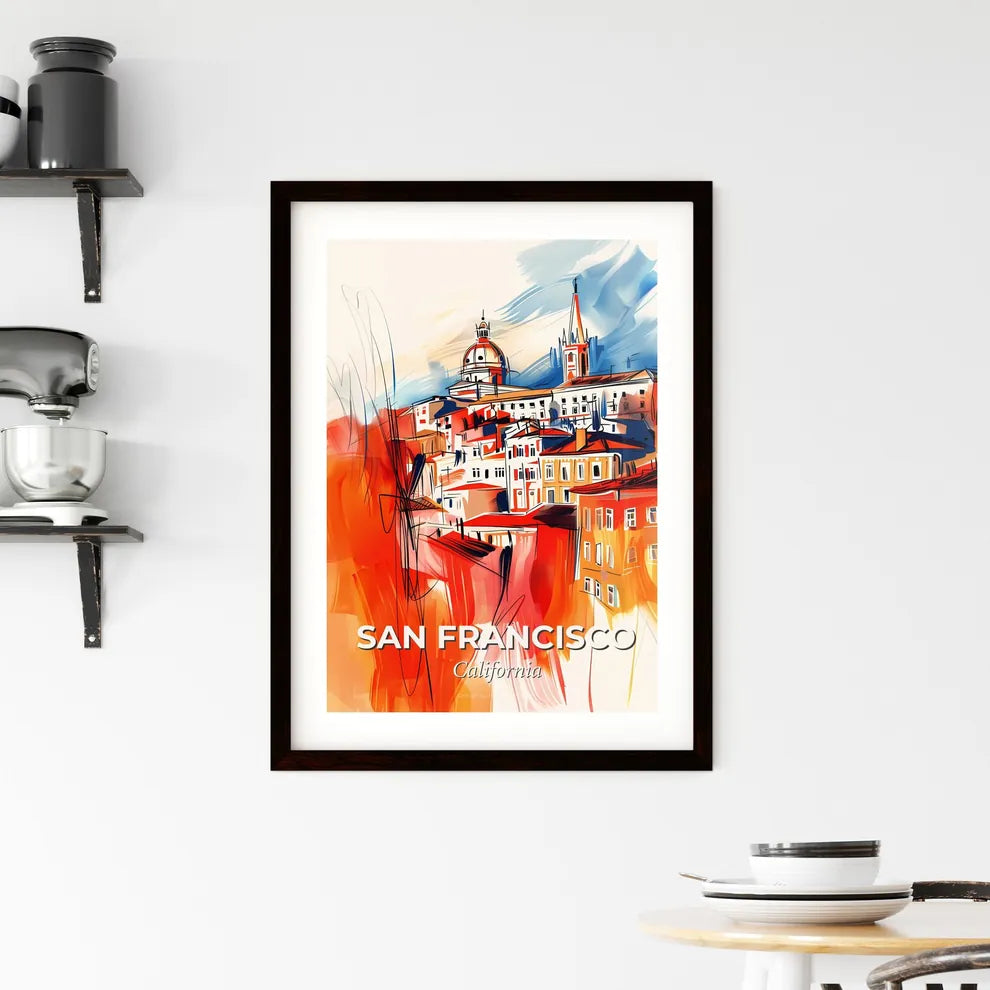 Vibrant San Francisco, California Framed Print