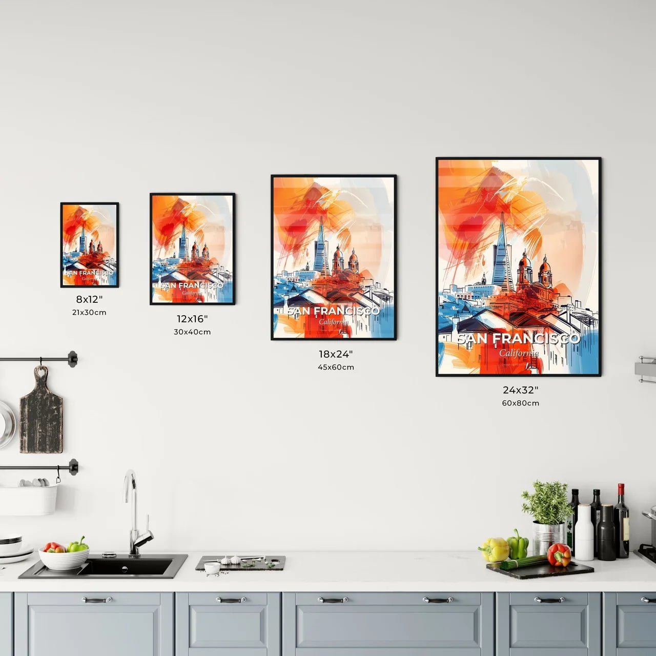 Vibrant San Francisco, California Kitchen Art