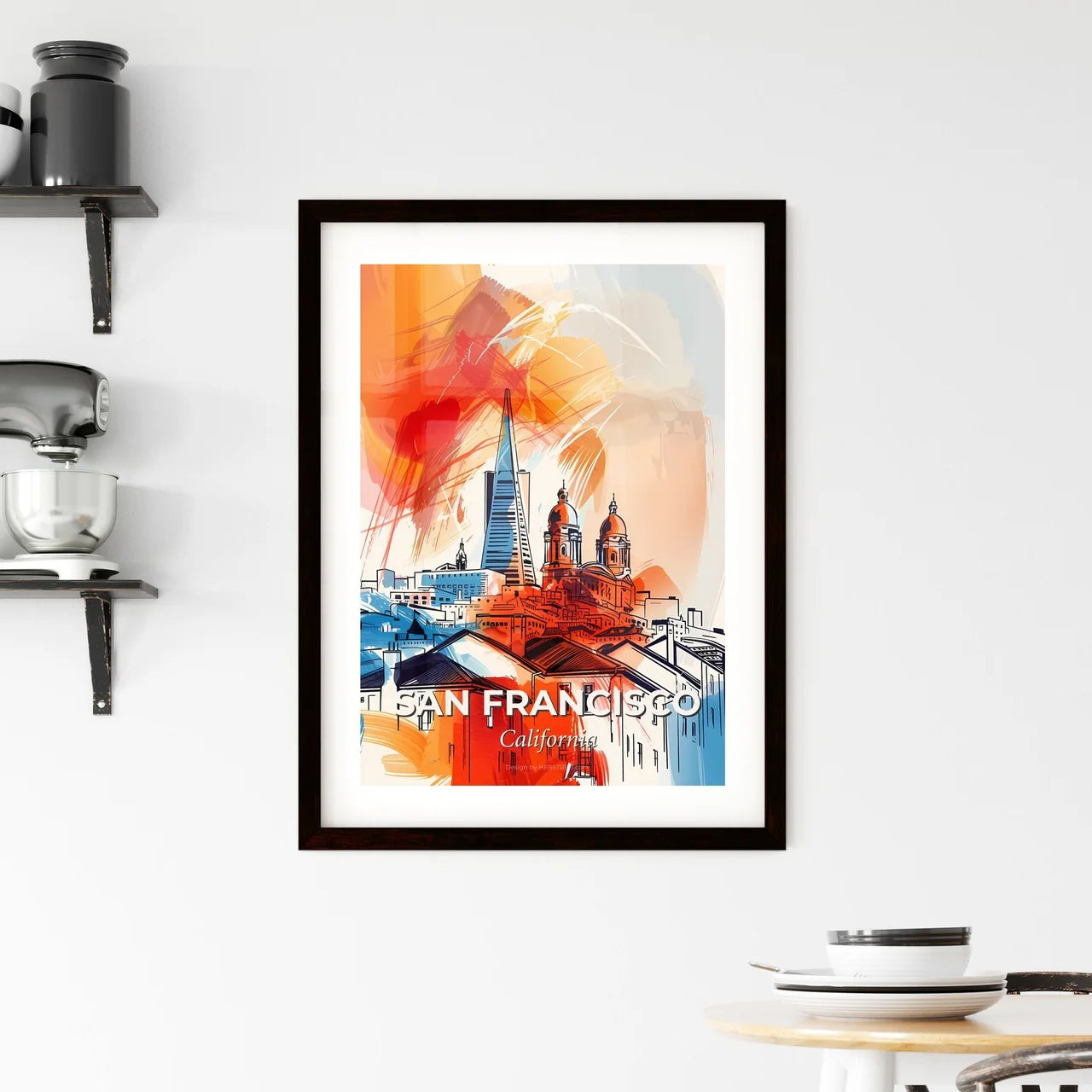 Vibrant San Francisco, California Framed Print