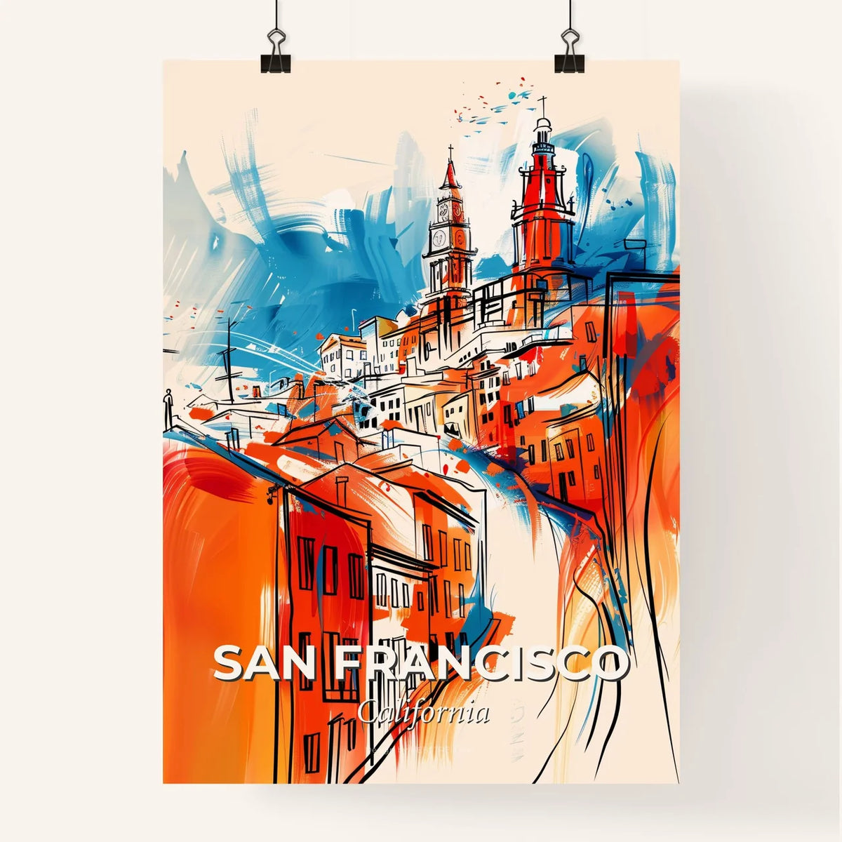 Vibrant San Francisco, California Poster