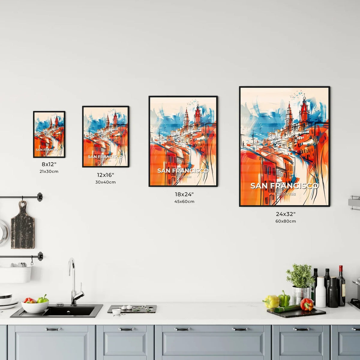 Vibrant San Francisco, California Kitchen Art