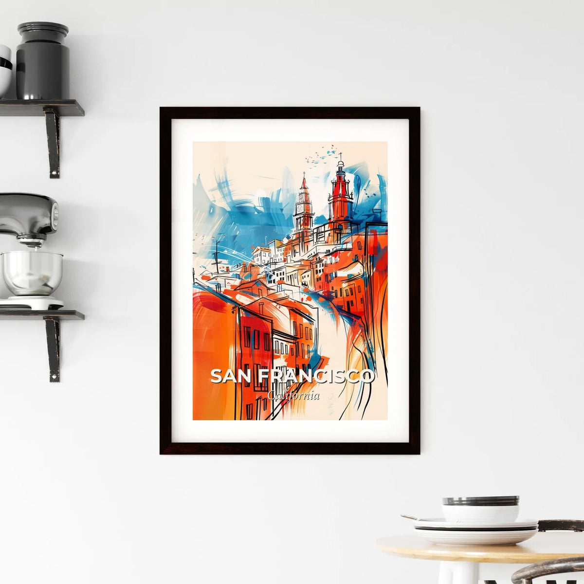 Vibrant San Francisco, California Framed Print