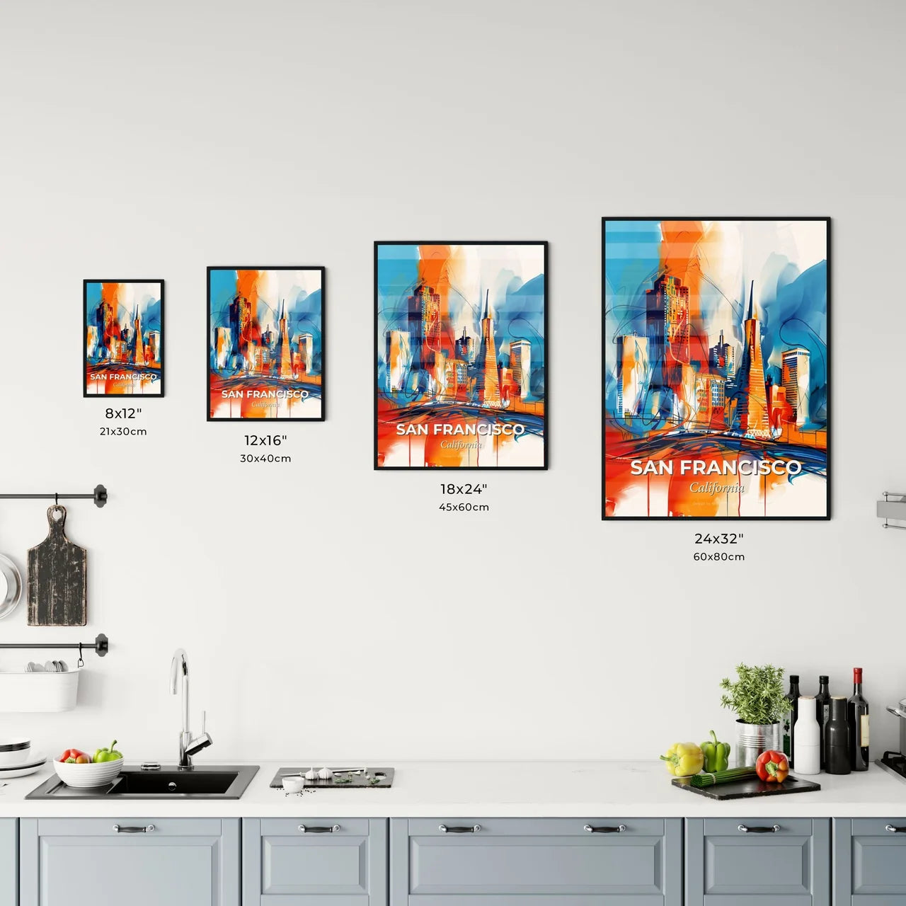 Vibrant San Francisco, California Kitchen Art