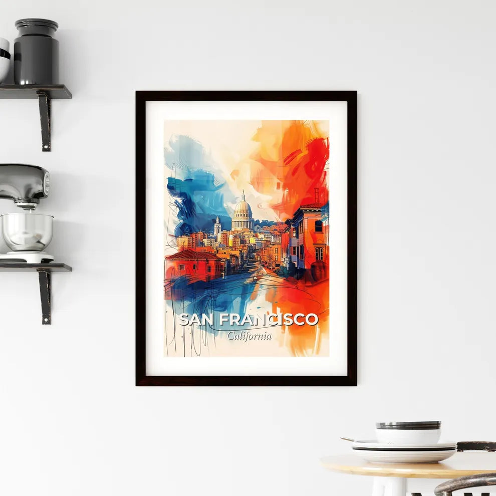 Vibrant San Francisco, California Framed Print