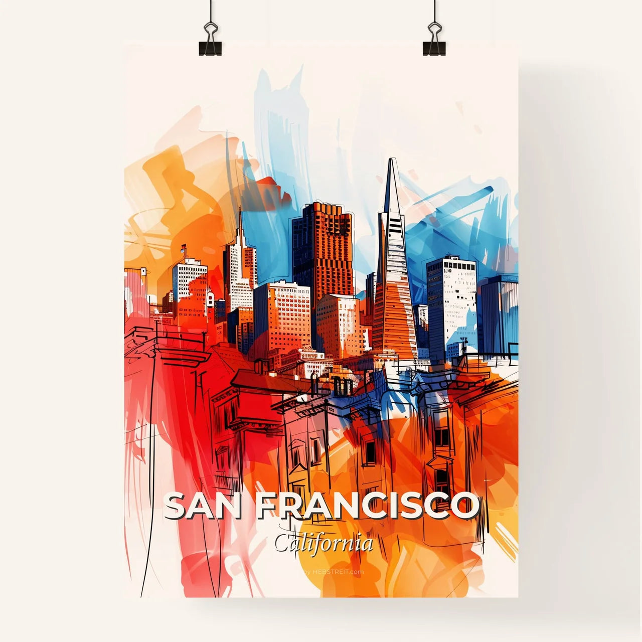 Vibrant San Francisco, California Poster