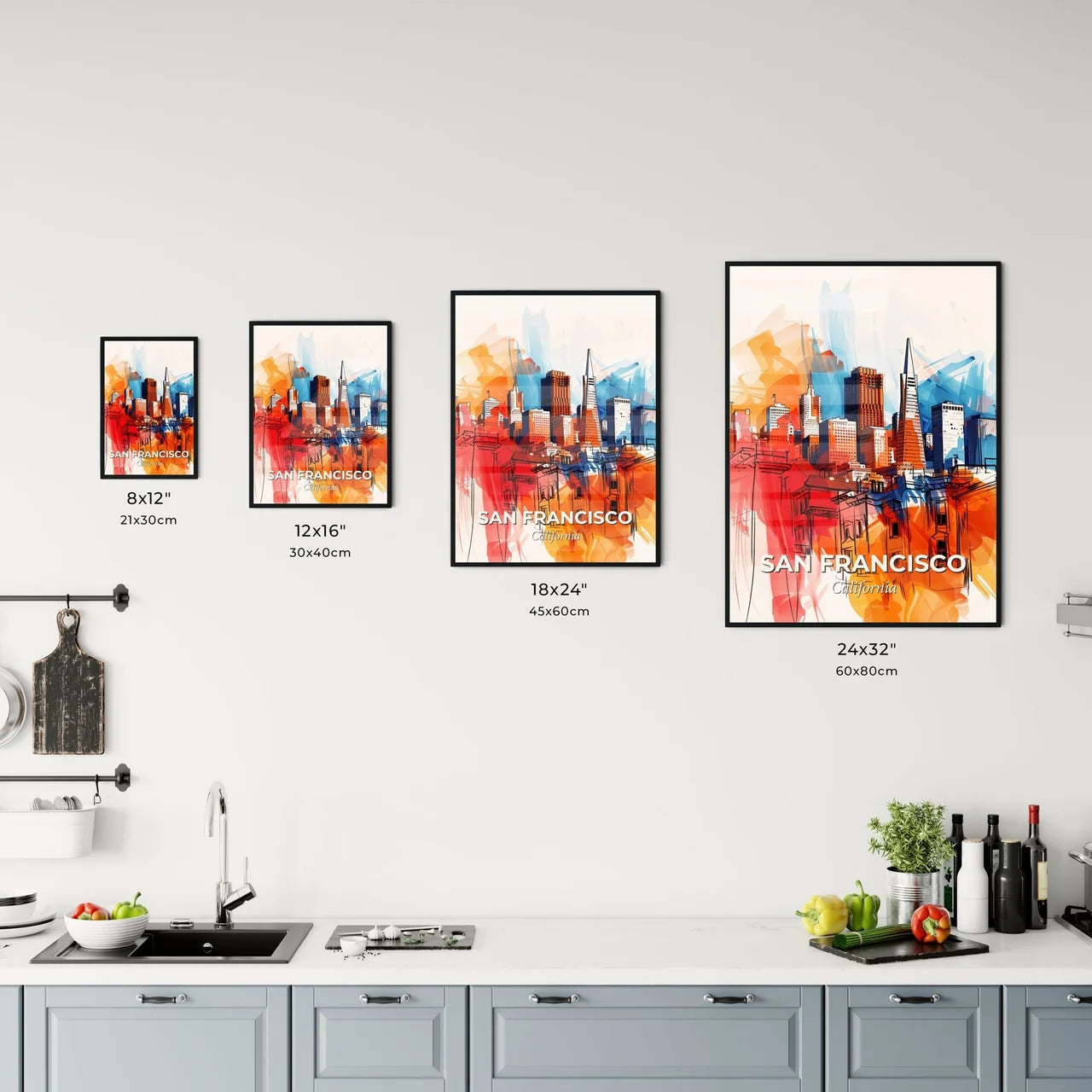 Vibrant San Francisco, California Kitchen Art