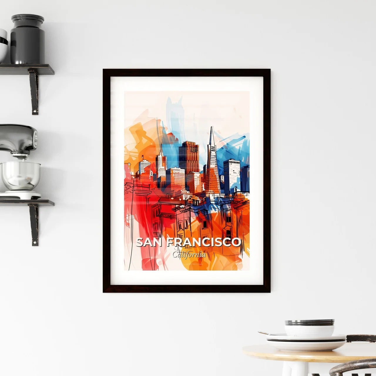 Vibrant San Francisco, California Framed Print