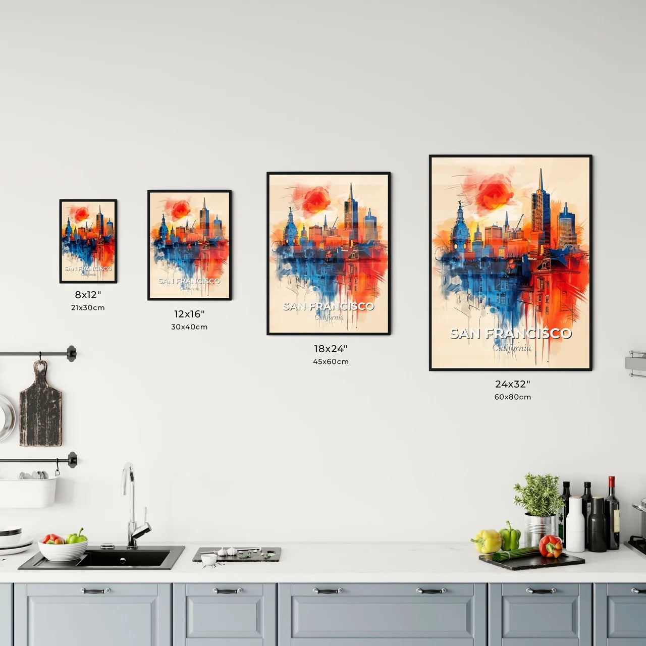 Vibrant San Francisco, California Kitchen Art