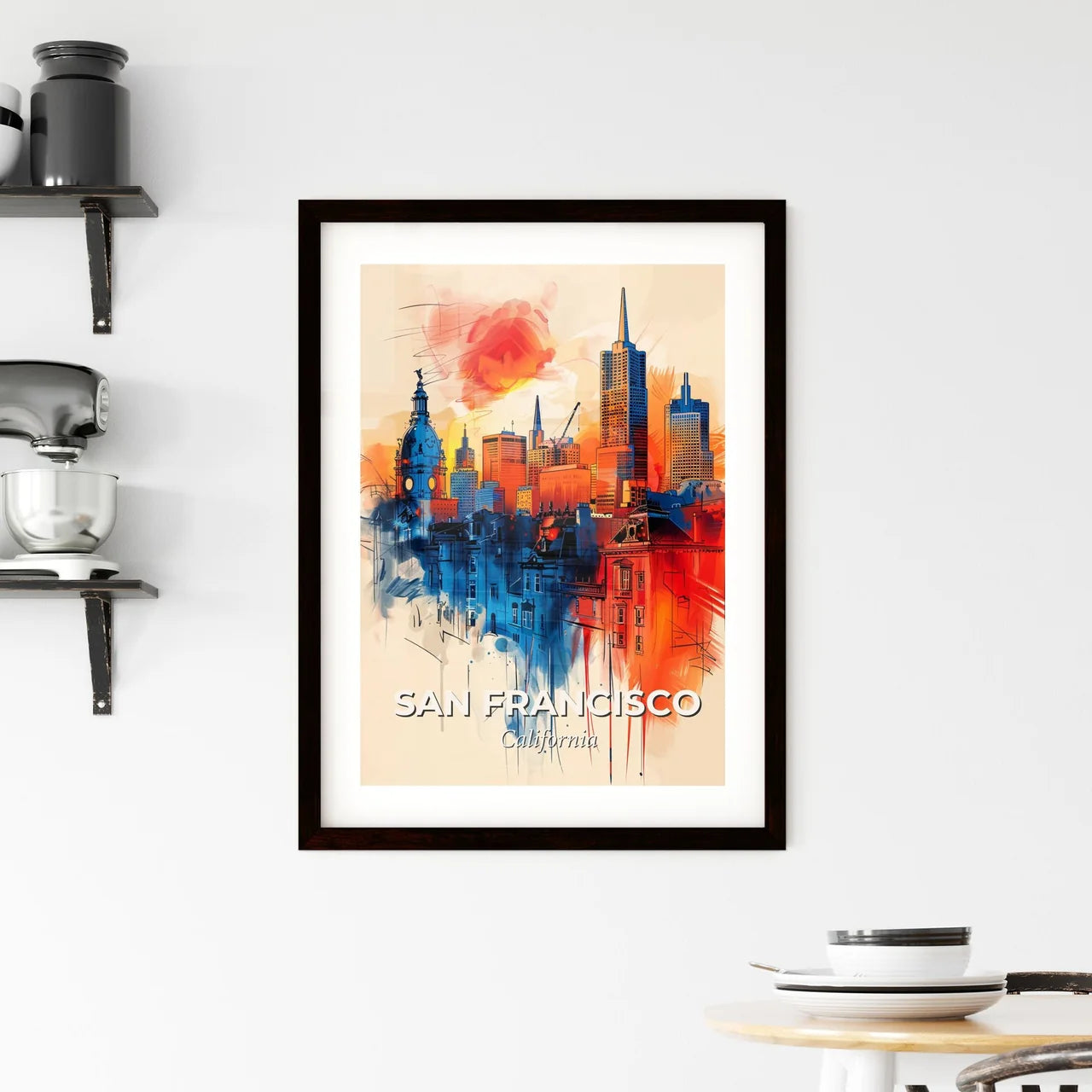Vibrant San Francisco, California Framed Print