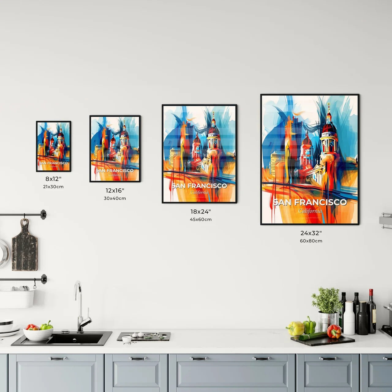 Vibrant San Francisco, California Kitchen Art