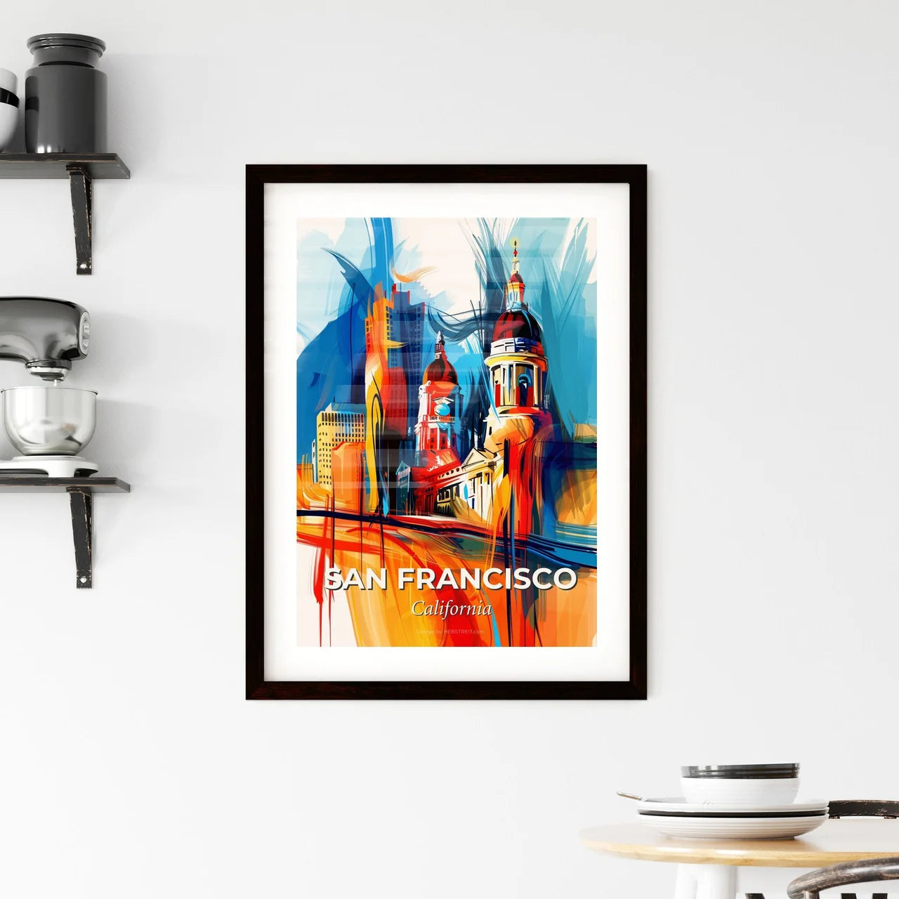 Vibrant San Francisco, California Framed Print