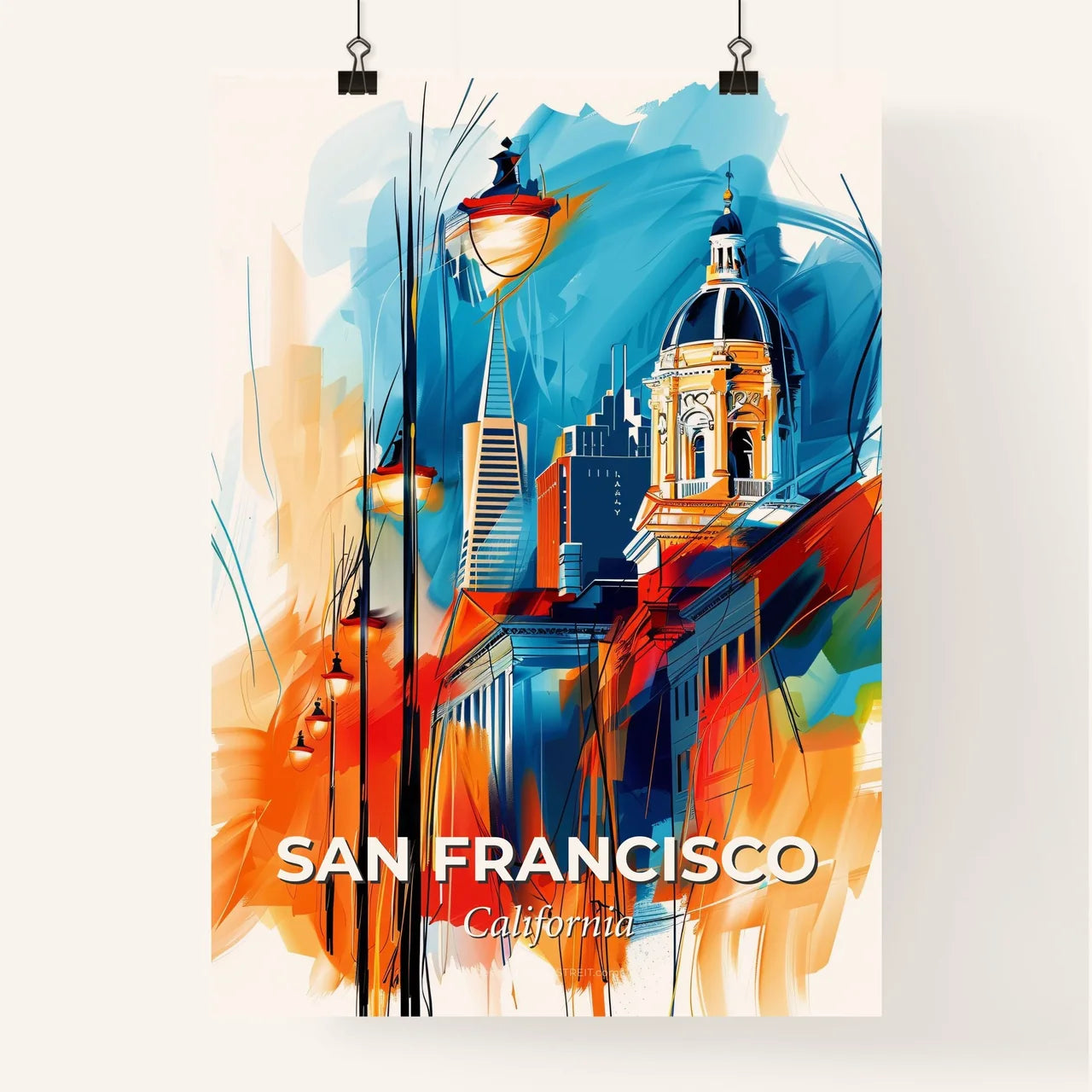Vibrant San Francisco, California Poster